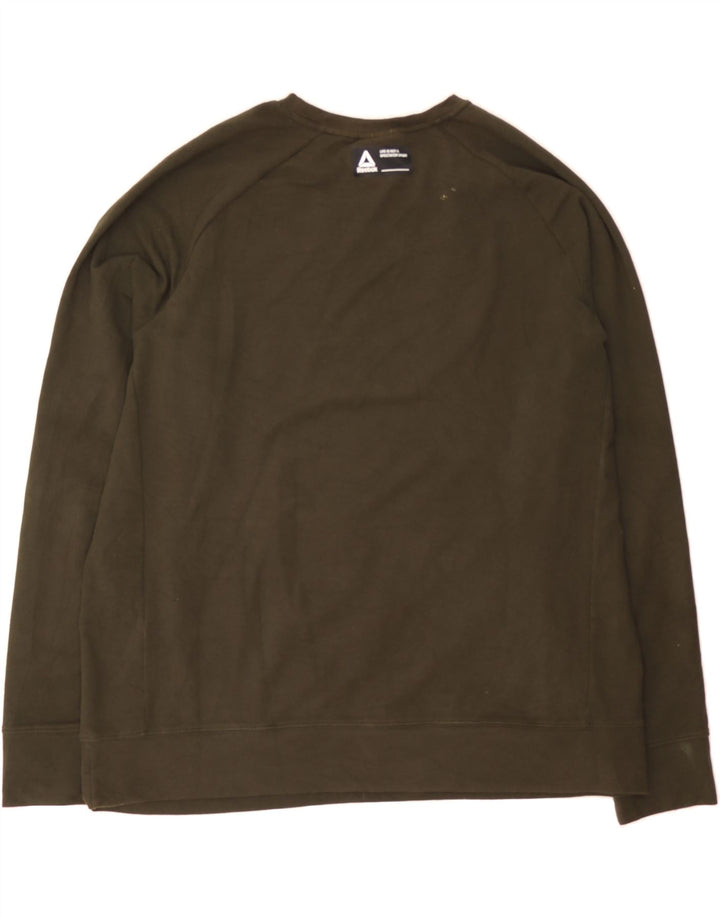 REEBOK Mens Sweatshirt Jumper 2XL Khaki Cotton Vintage Reebok and Second-Hand Reebok from Messina Hembry 