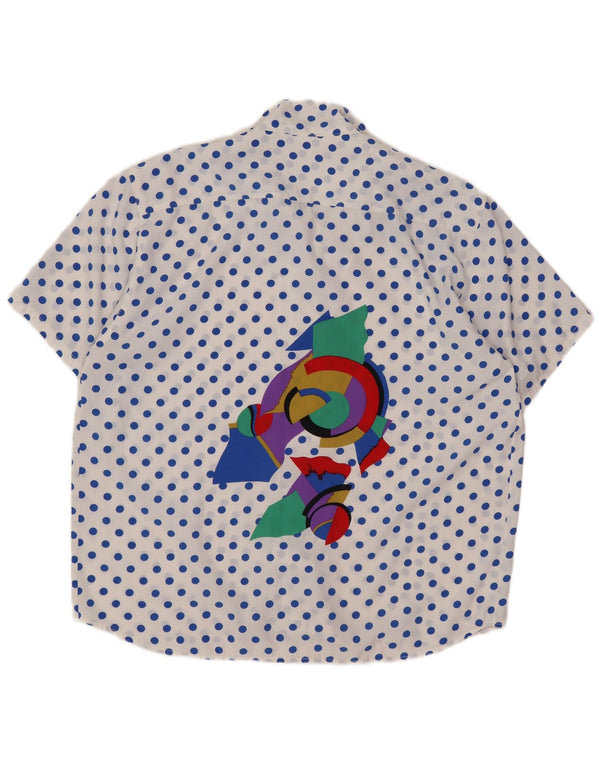 Vintage ženska bluza košulja kratkih rukava UK 16 Velike bijele mrlje