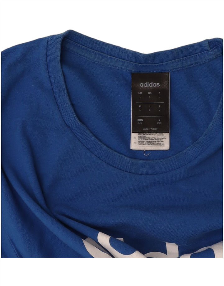 ADIDAS Muška majica kratkih rukava s grafičkim motivima, veliki plavi pamuk