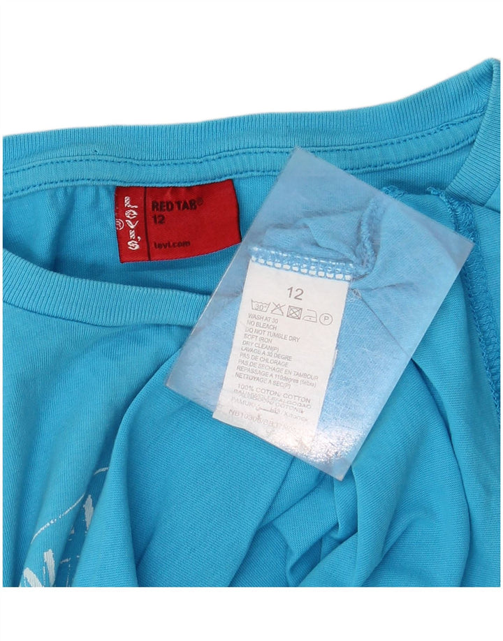 LEVI'S majica kratkih rukava s grafičkim motivima 11-12 godina, plavi pamuk