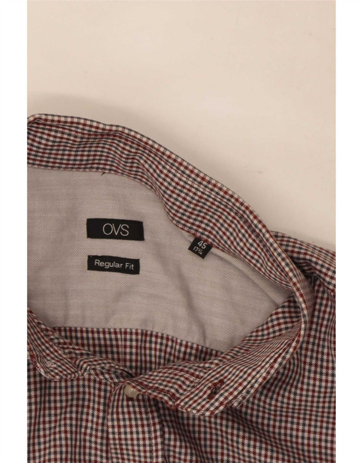 OVS muška košulja standardnog kroja, veličina 45 17 3/4 XL, raznobojni pamuk od ginghama