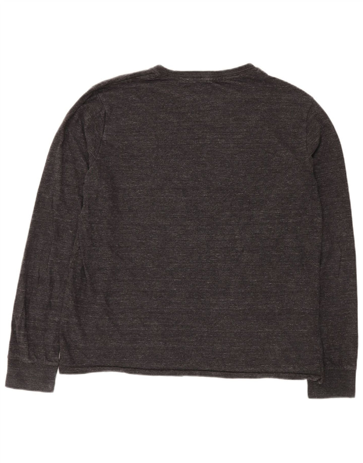 SUPERDRY muška majica dugih rukava 2XL sivi flekasti pamuk