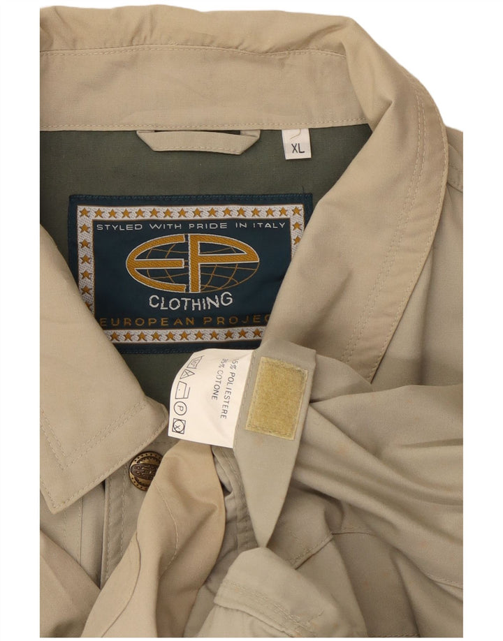 Vintage muška pomoćna jakna UK 42 XL bež poliester