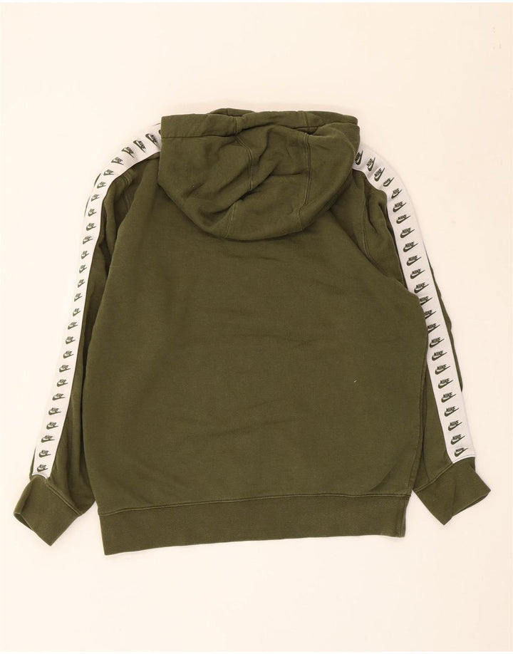 NIKE Ženska majica s kapuljačom s kapuljačom UK 14 Srednji kaki pamuk