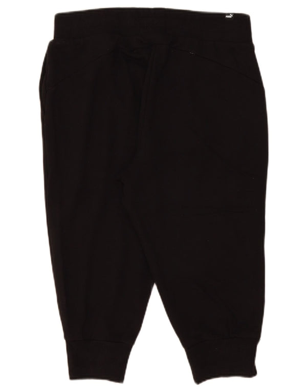 Puma Ženske Capri Trenirke Hlače Joggers UK 14 Srednje crni pamuk