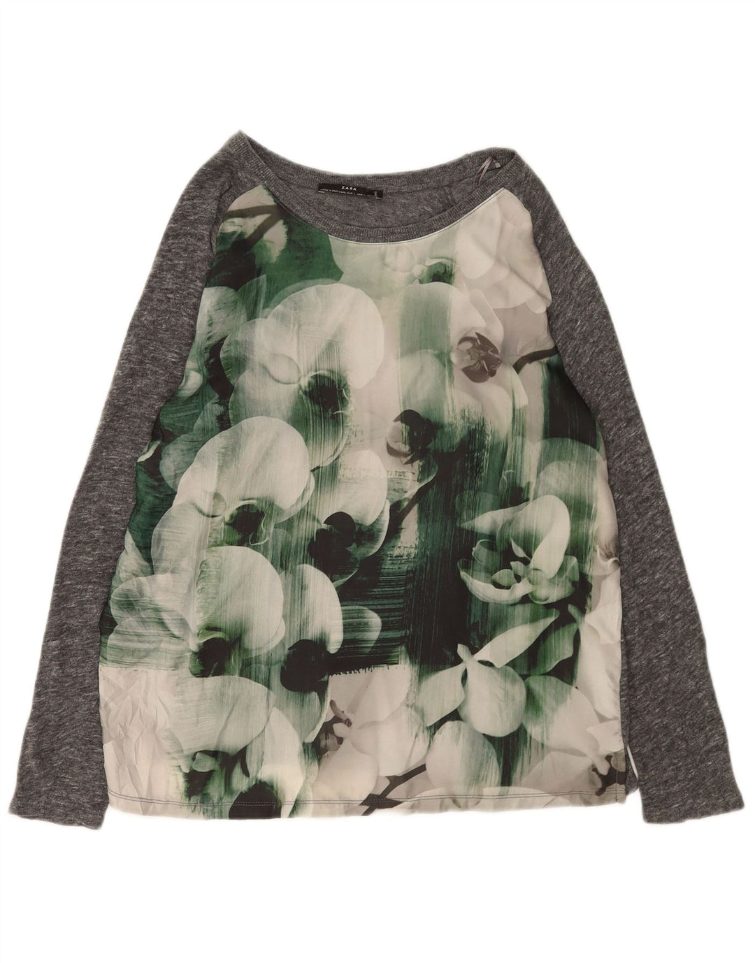 Top ženske bluze Zara UK 16 Large Grey Floral
