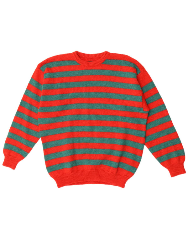 Vintage ženski džemper s okruglim izrezom UK 18 XL na crvene pruge