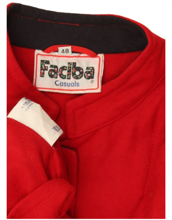Faciba ženska prevelika bomber jakna IT 48 XL crvena vuna
