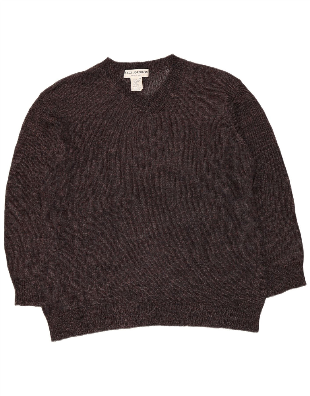 Dolce & Gabbana ženski džemper s V-izrezom IT 48 XL smeđa viskoza