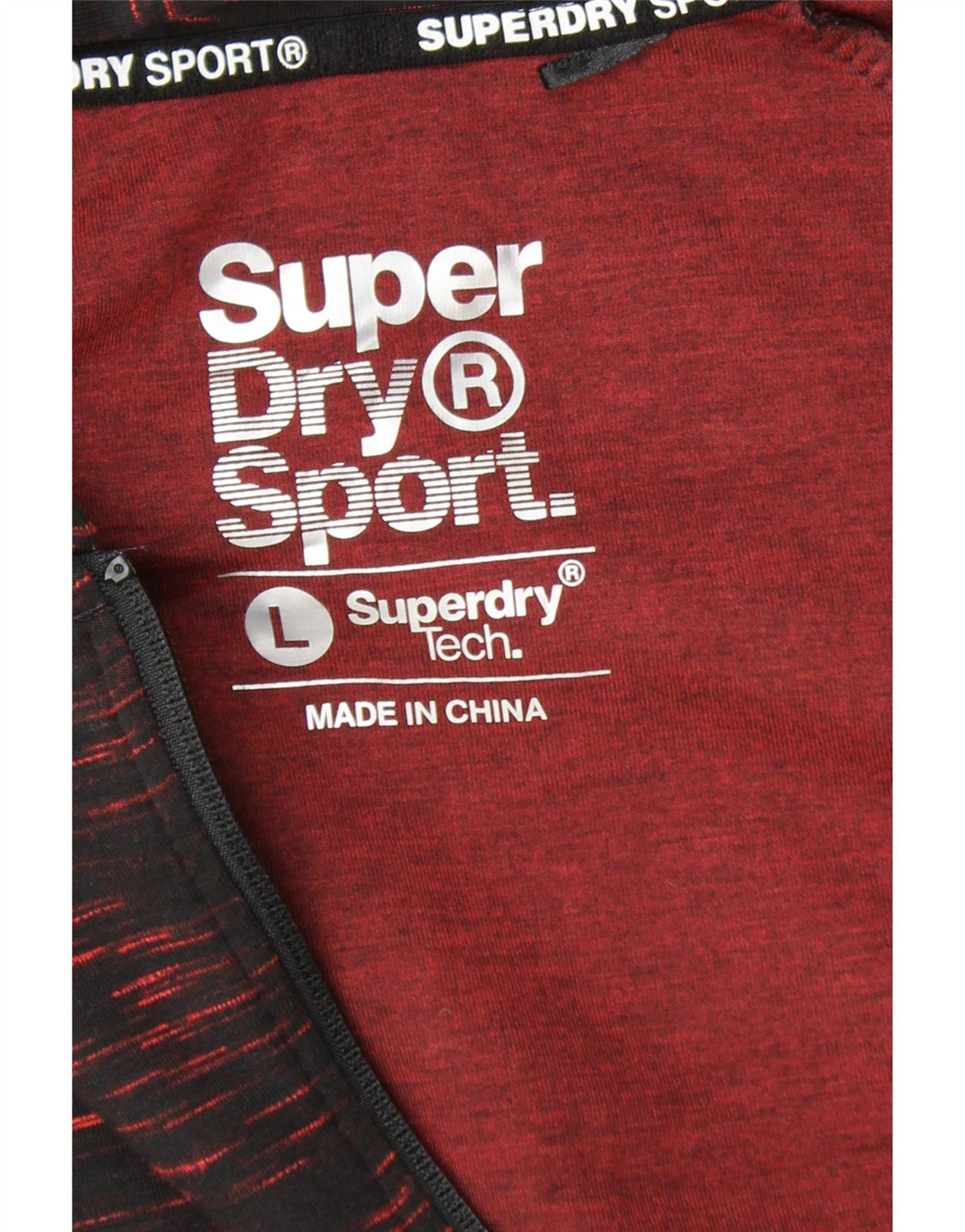 SUPERDRY ženski pulover s kapuljačom s patentnim zatvaračem UK 16 Velike crne mrlje