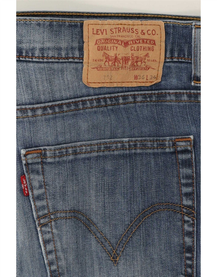 Levi's muške 752 ravne traperice s oštećenjem W36 L28, plavi pamuk