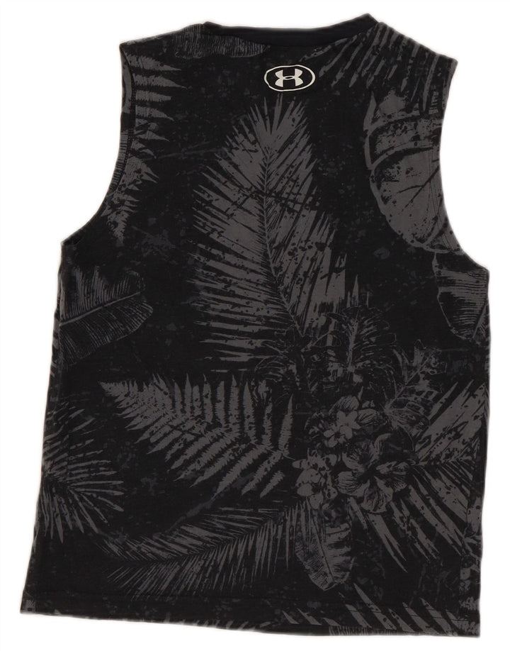 Under Armour Boys Heat Gear Graphic Vest Top 7-8 Years Small Black
