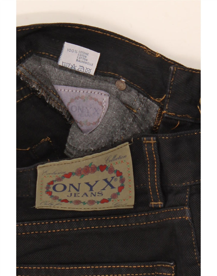 Ženske sužene traperice ONYX W29 L28 crni pamuk