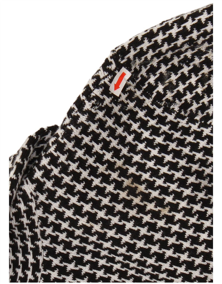 CHAPS Ženska pletena jakna sako s 3 gumba UK 12 srednje crna houndstooth