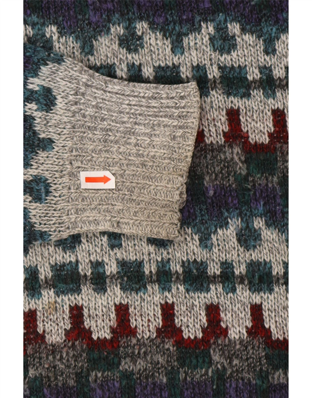 VINTAGE muški pulover s polo ovratnikom IT 48 srednje boje, Fair Isle