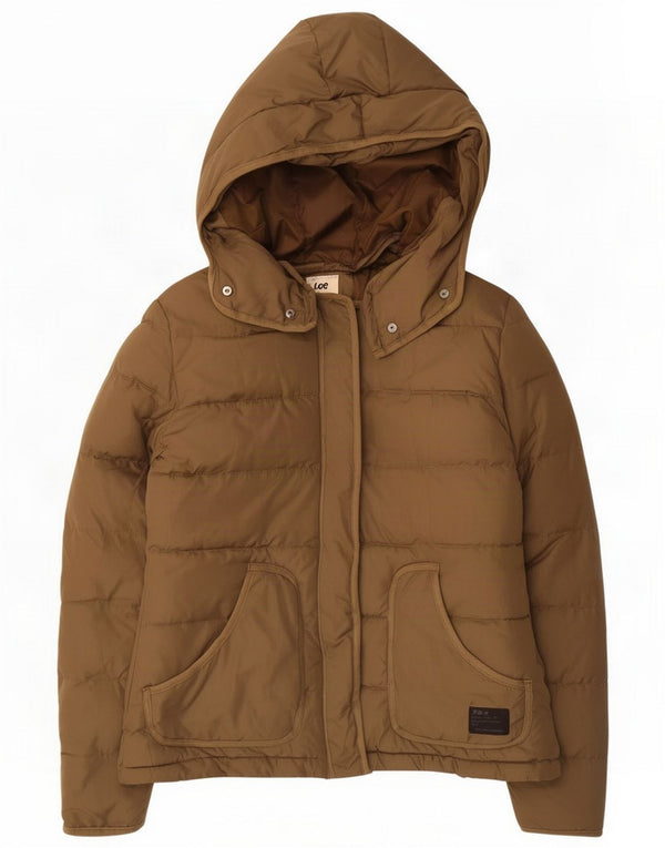 Lee Ženska podstavljena jakna s kapuljačom UK 14 Medium Khaki Polyamide