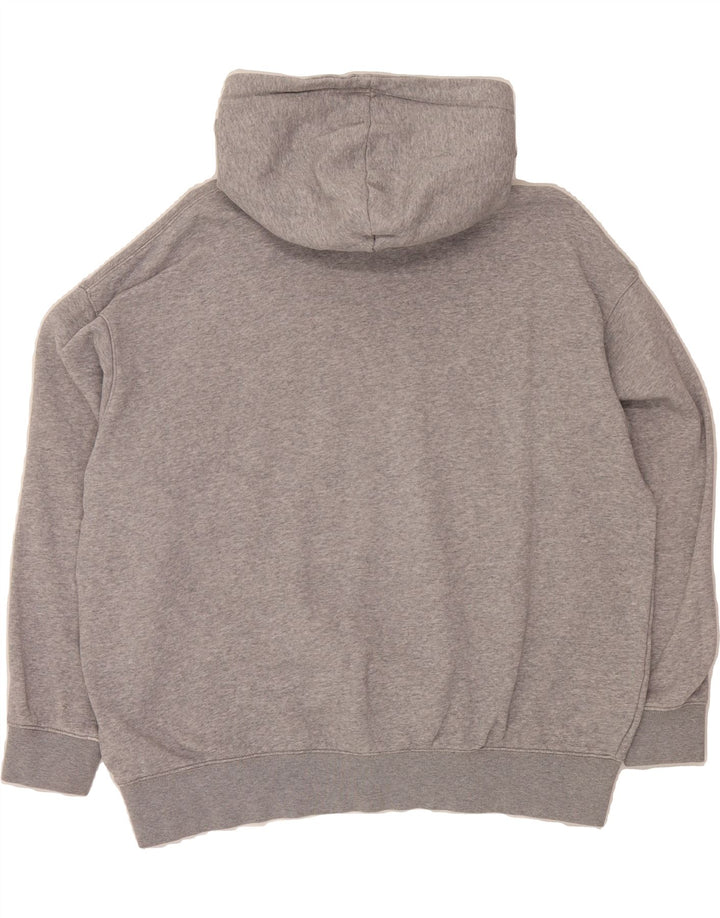 NIKE Womens Oversized Hoodie Jumper UK 14 Medium Grey Cotton Vintage Nike and Second-Hand Nike from Messina Hembry 