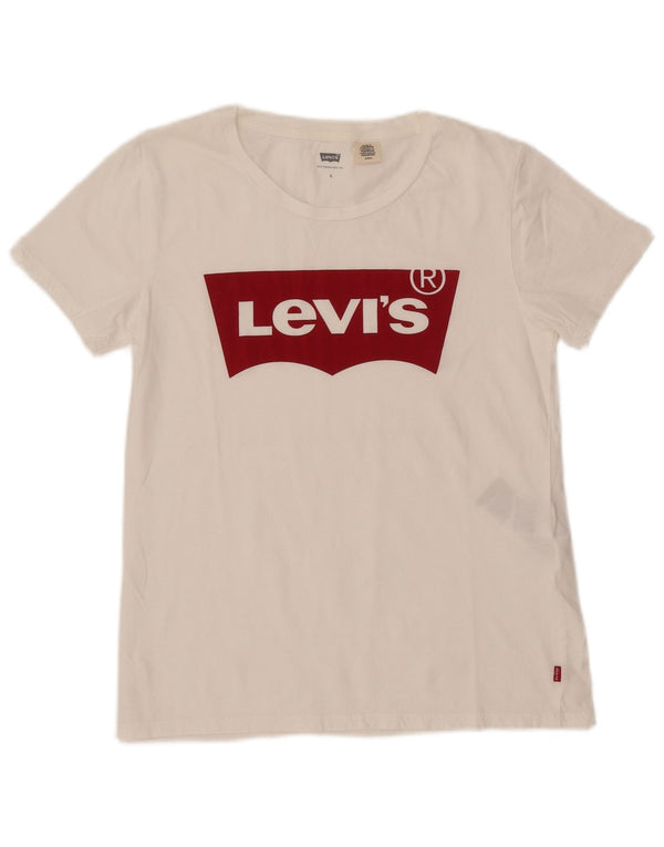 LEVI'S Ženska majica kratkih rukava s grafičkim motivima UK 10 Mali bijeli pamuk