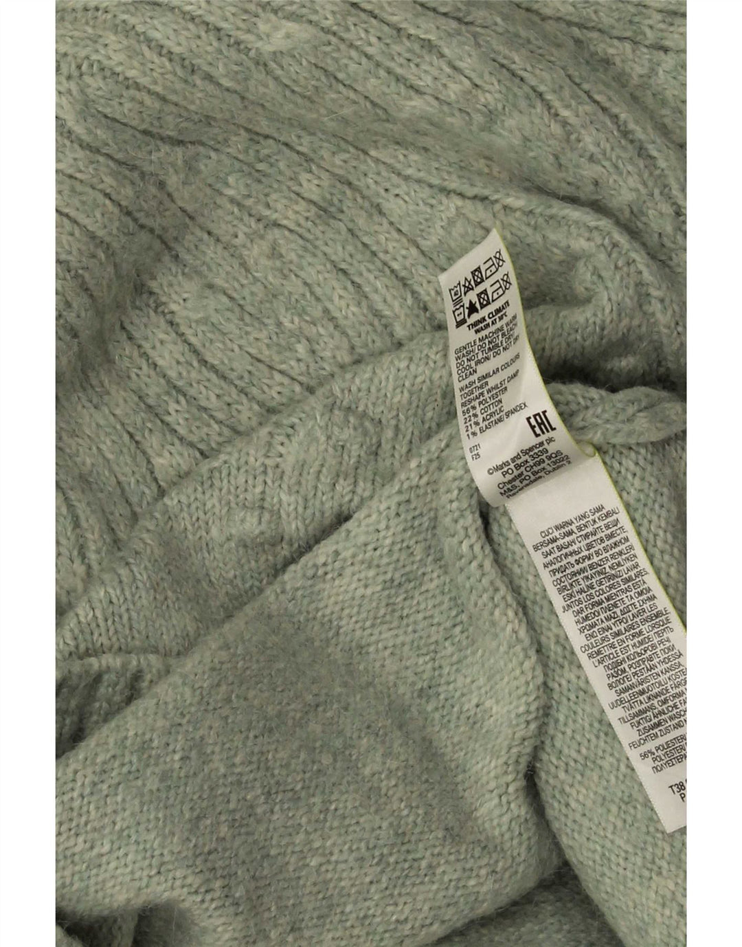 Marks & Spencer ženski džemper s kornjačičastim ovratnikom UK 14 Srednje zelena