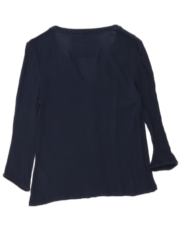 Superdry ženska košulja s 3/4 rukavima UK 6 XS tamnoplava cvjetna pamuk