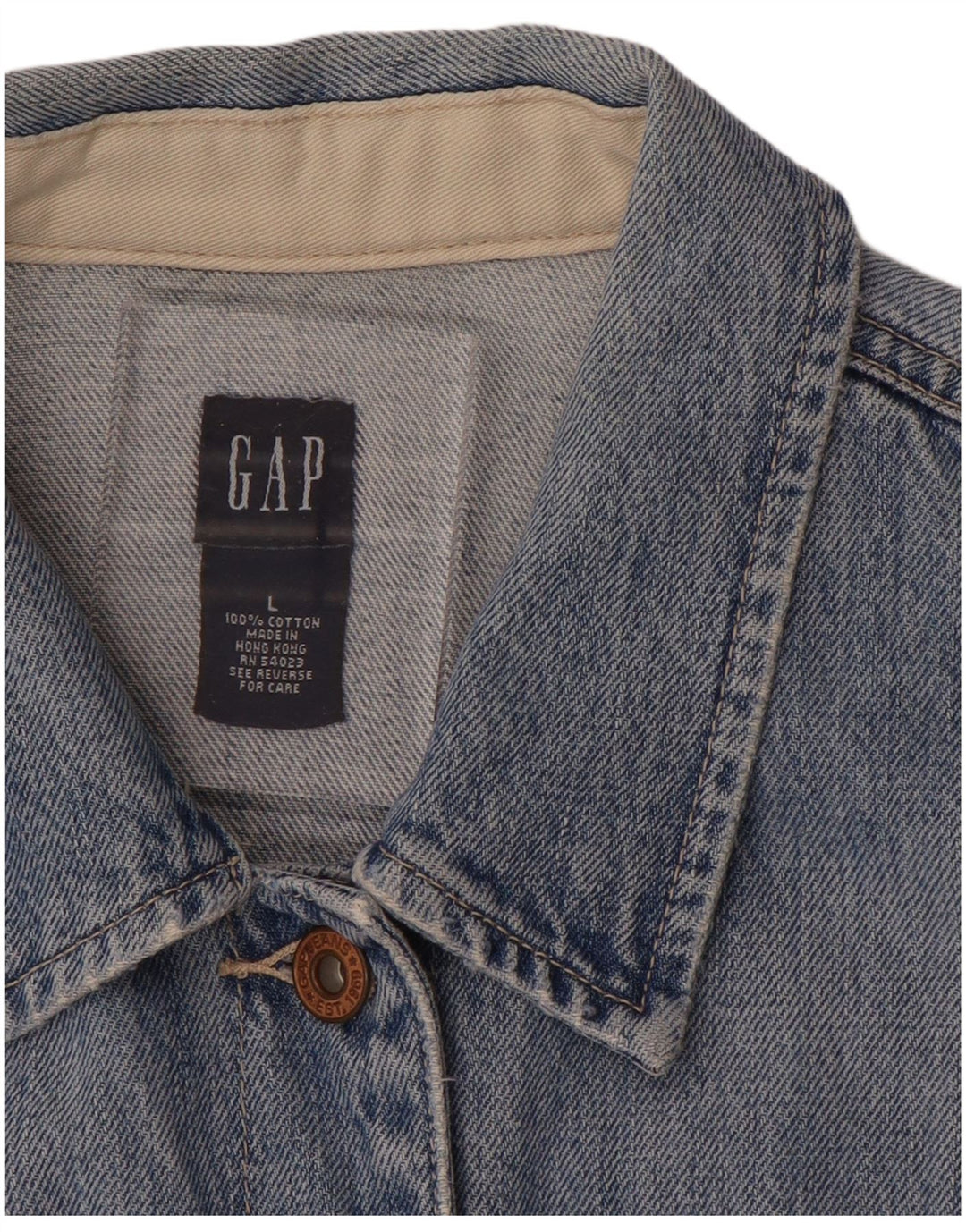 GAP ženska crop traper jakna UK 16 Large Blue Cotton