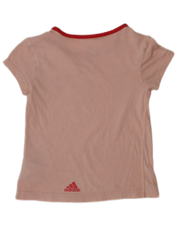 ADIDAS Baby Girls Graphic T-Shirt Top 12-18 Months Pink Cotton