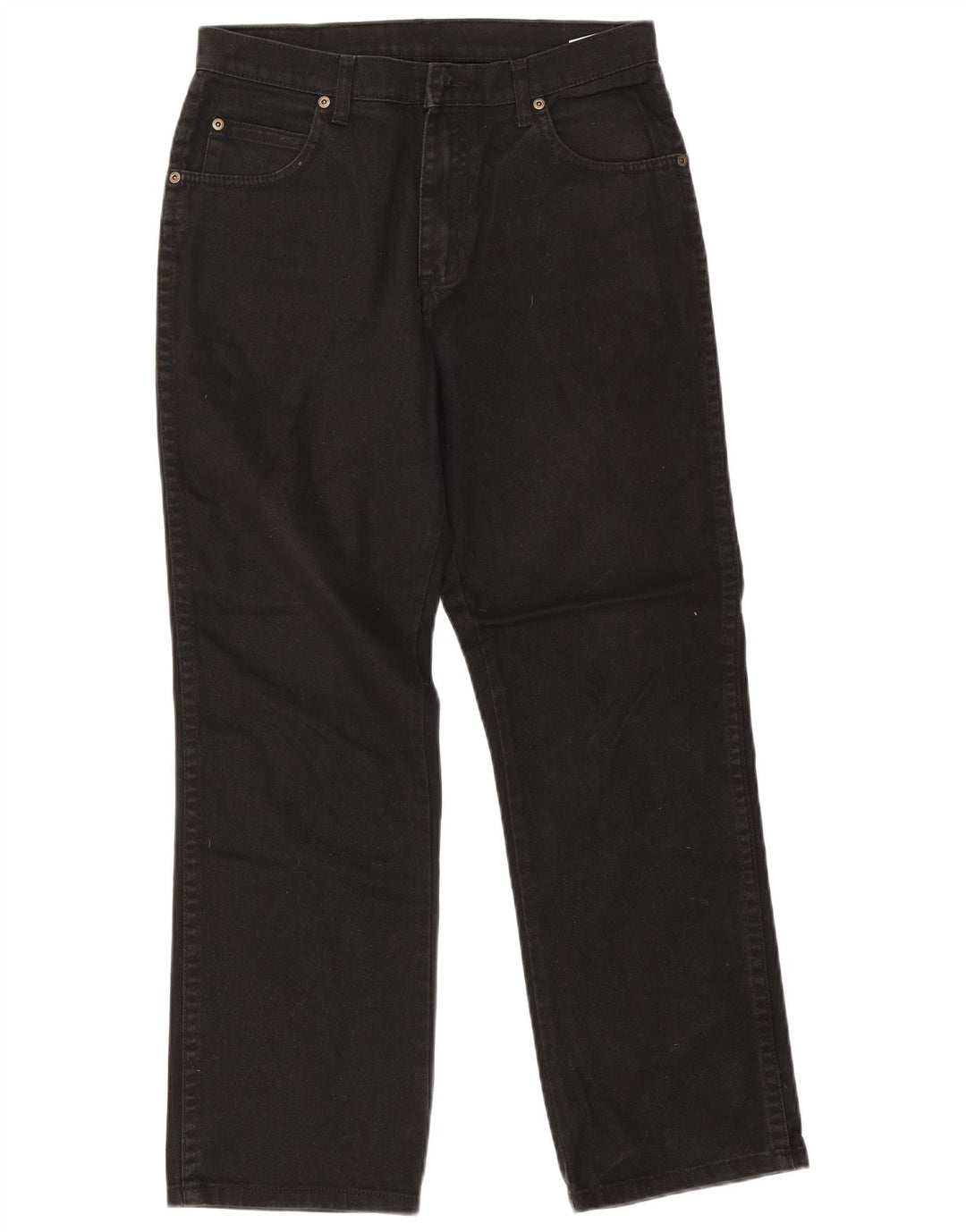 Wrangler muške ravne traperice regularnog kroja W32 L30 crni pamuk