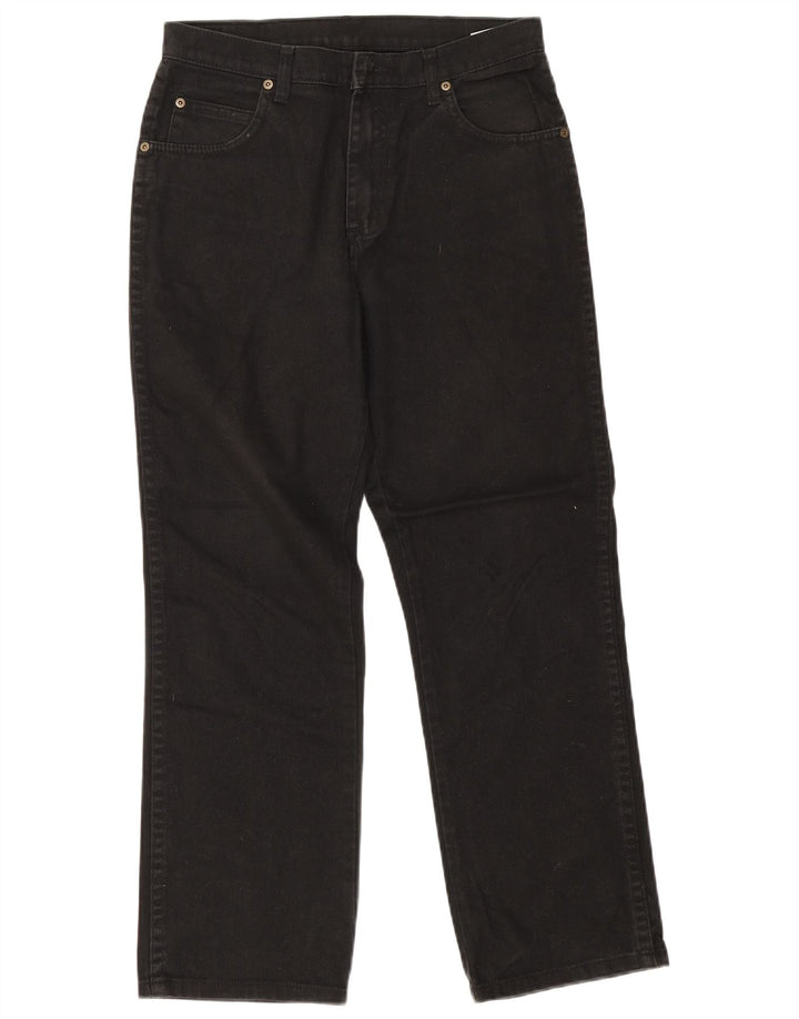 Wrangler muške ravne traperice regularnog kroja W32 L30 crni pamuk