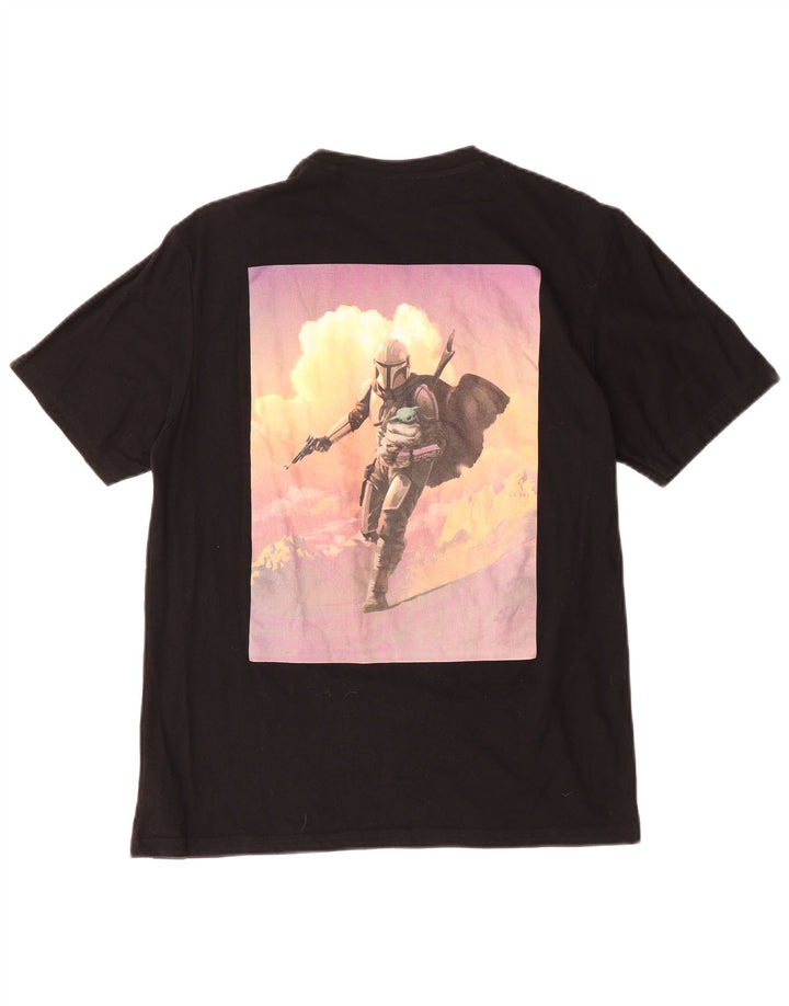 Pull & Bear muška majica kratkih rukava srednje veličine, crni pamuk