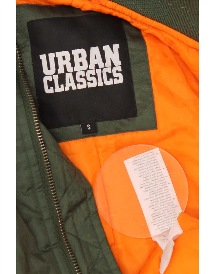 Urban Classics muška podstavljena letačka avijatičarska jakna UK 36 mala zelena najlonska