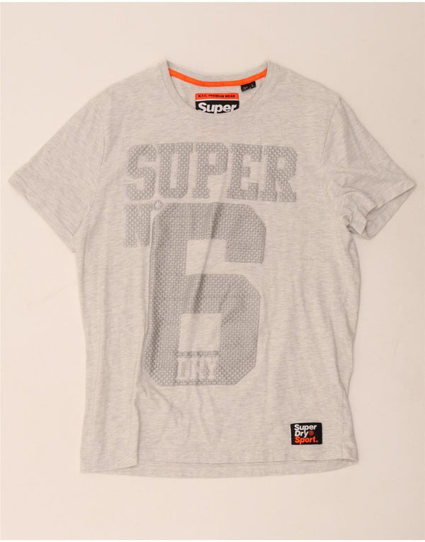 Superdry muška majica kratkih rukava s grafičkim motivima, 2XL sivi flekasti pamuk