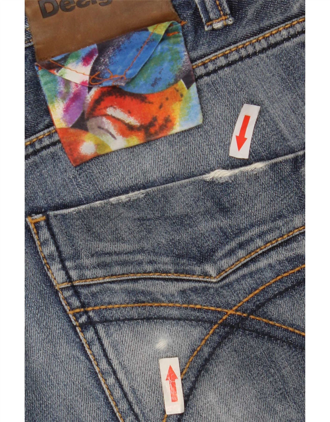 Desigual muške ravne traperice W30 L33 plavi pamuk
