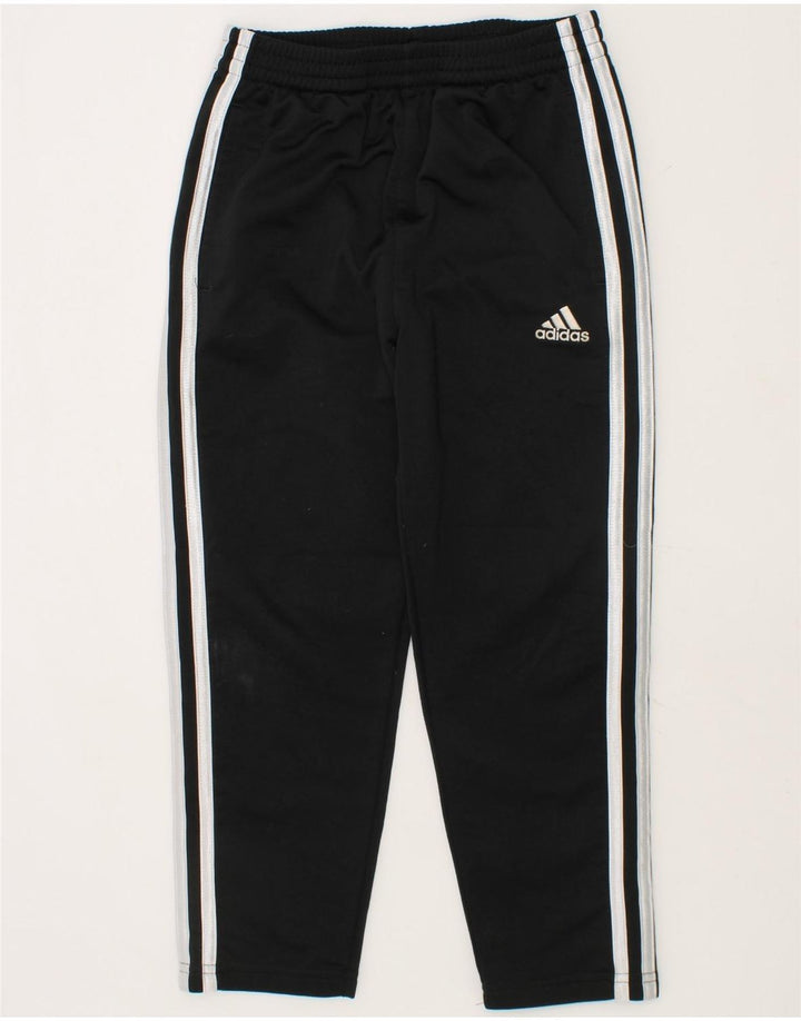 ADIDAS Boys Tracksuit Trousers 5-6 Years Black Polyester Vintage Adidas and Second-Hand Adidas from Messina Hembry 