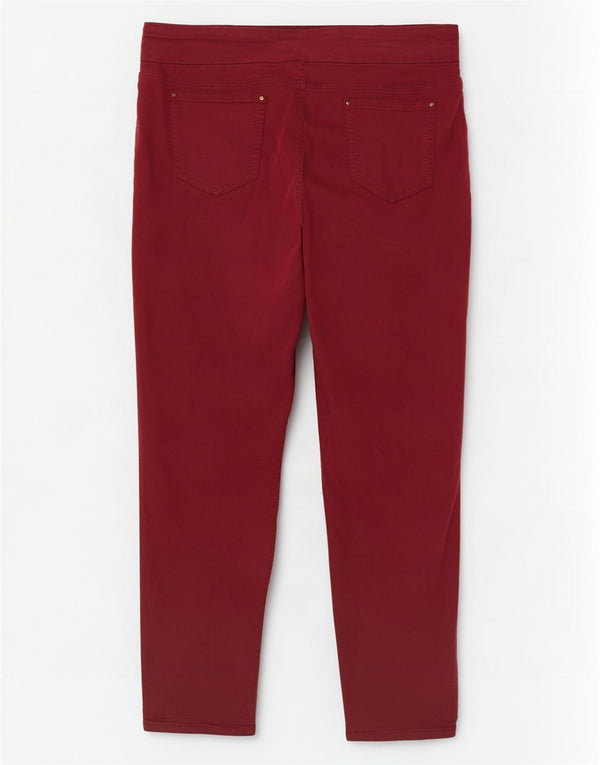 Marks & Spencer ženske autograph ležerne hlače UK 26 5XL W52 L30 Bordo