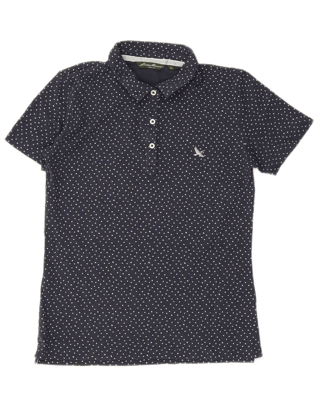 EDDIE BAUER Ženska polo majica UK 10 Mala tamnoplava točkasta