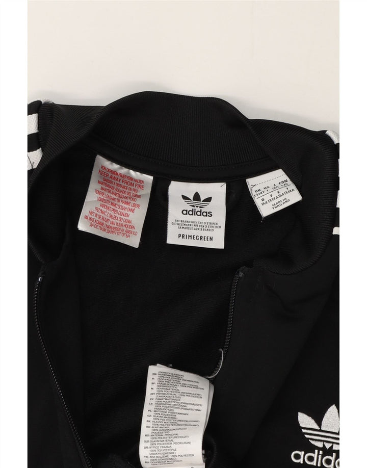 Gornja jakna od trenirke Adidas za dječake 13-14 godina, crni poliester