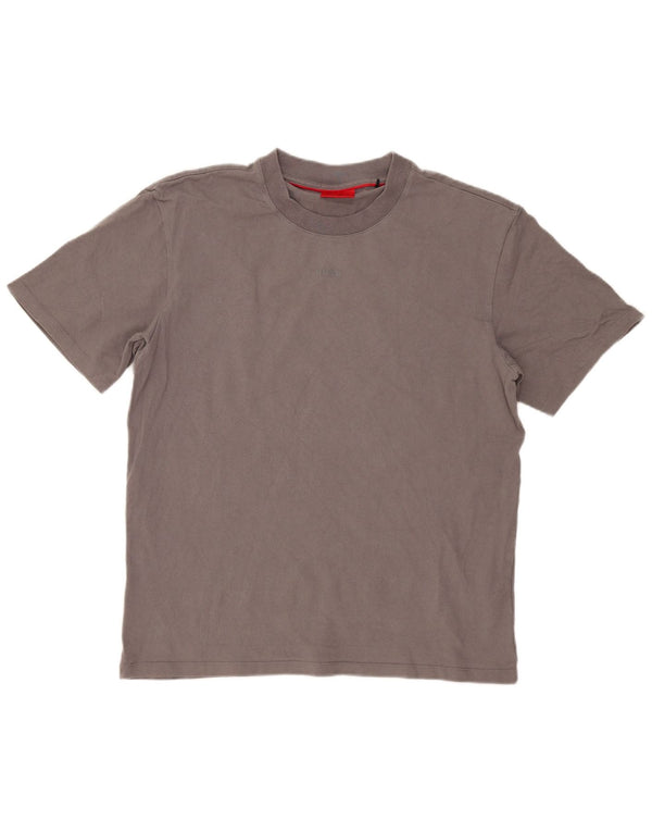 Hugo Boss Mens T-Shirt Top Large Grey Cotton