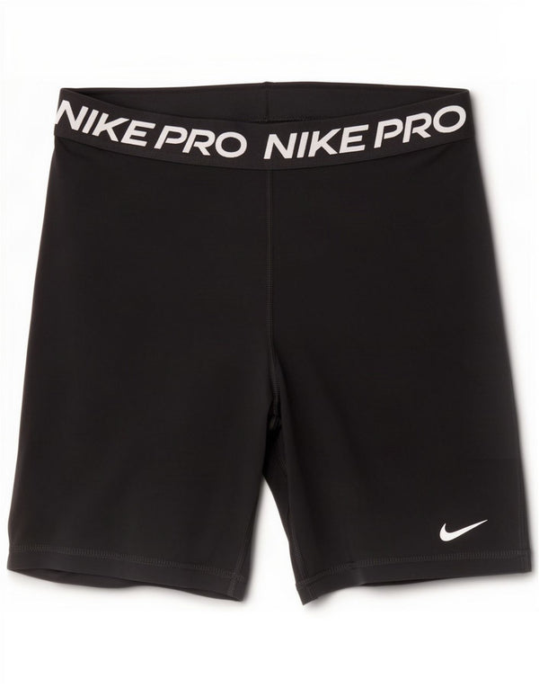 Nike Ženske Dri Fit Graphic Sport Shorts UK 12 Srednji crni poliester