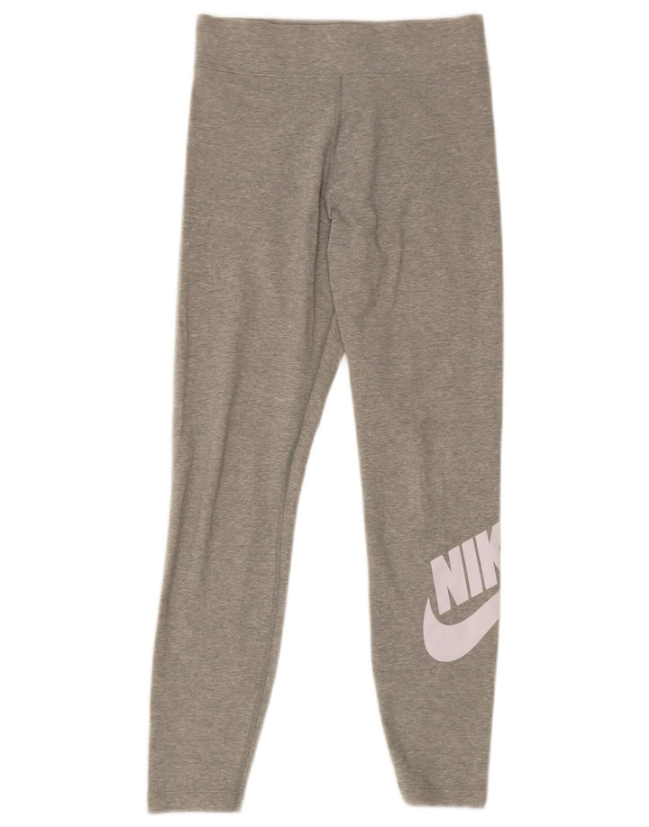 Nike ženske grafičke tajice UK 10 male sive pamučne