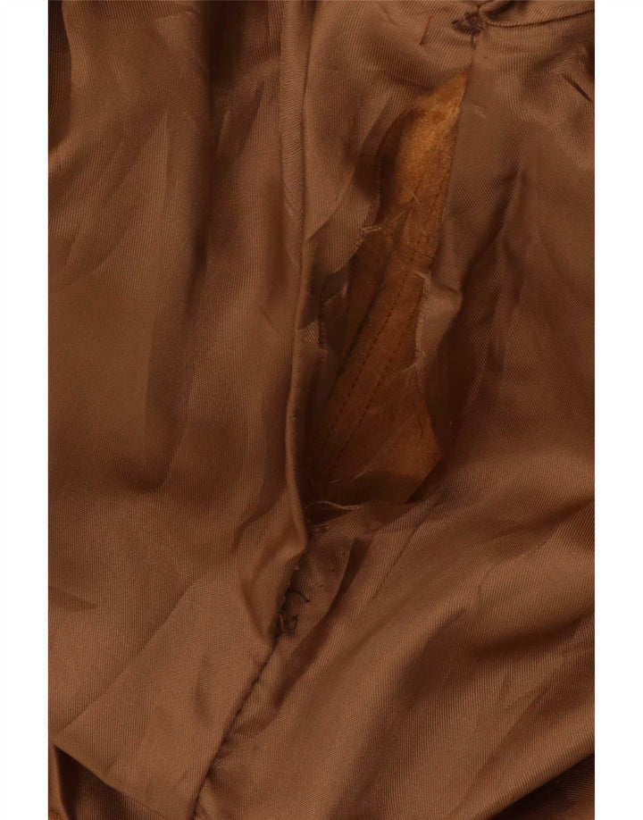 Vintage ženska jakna od brušene kože IT 48 XL, bež koža