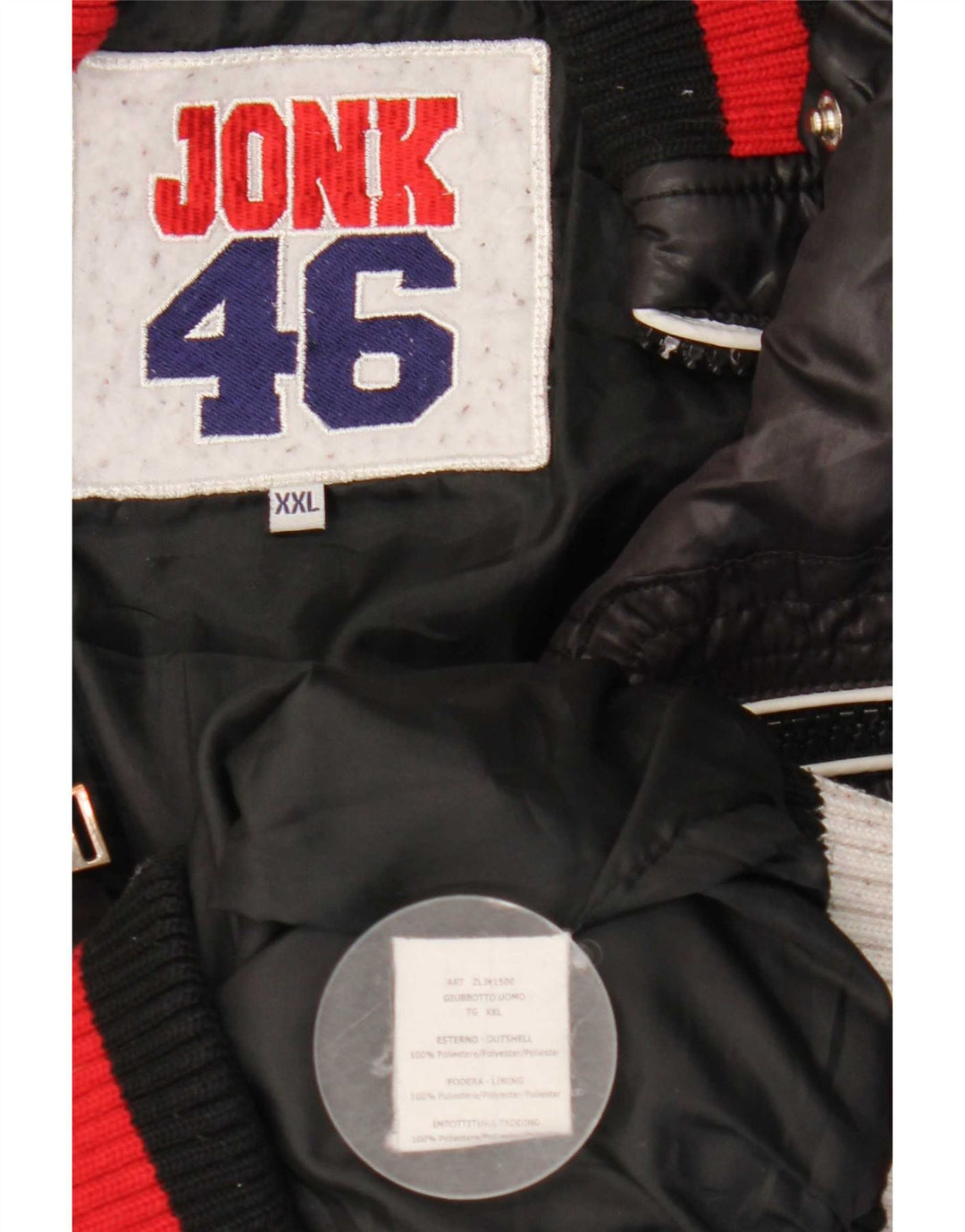 Jonk 46 Muška podstavljena jakna UK 44 2XL crni poliester u boji