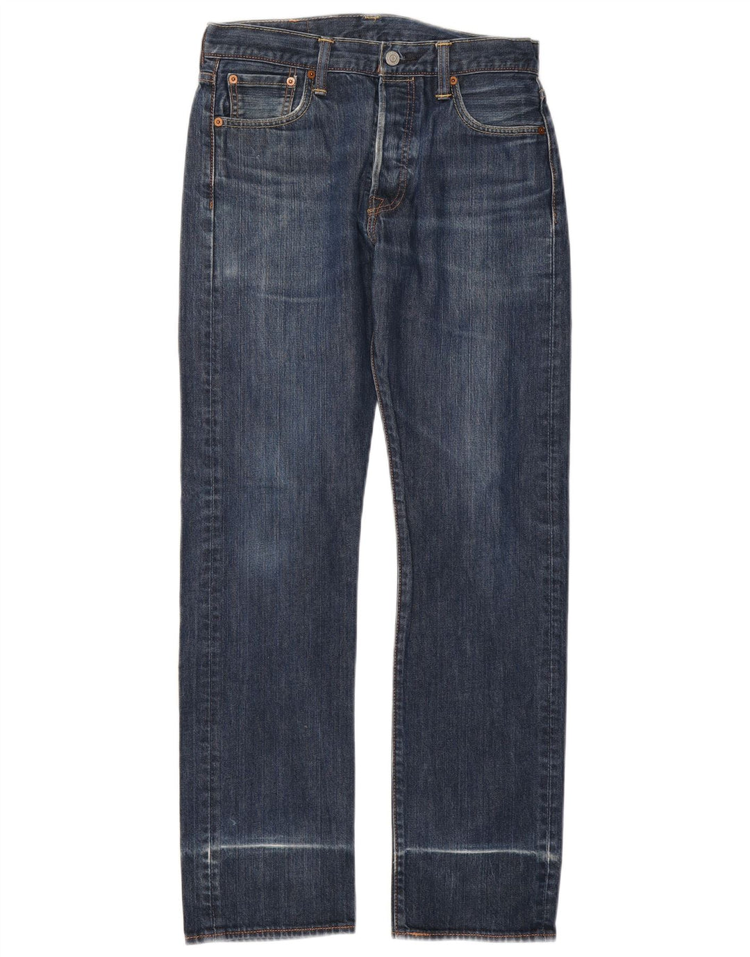 LEVI'S muške 501 ravne traperice W30 L32 tamnoplavi pamuk