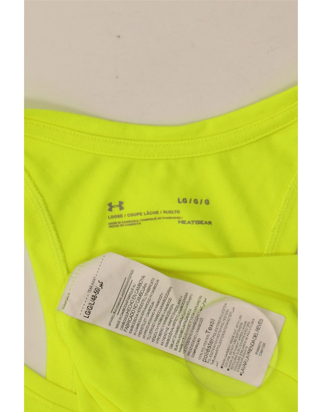 UNDER ARMOUR Muška majica Heat Gear Graphic Top Veliki zeleni poliester