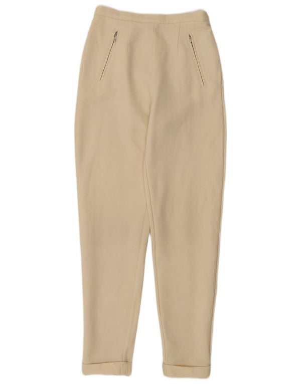Max Mara ženske uske ležerne hlače visokog struka UK 10 male W26 L30 bež