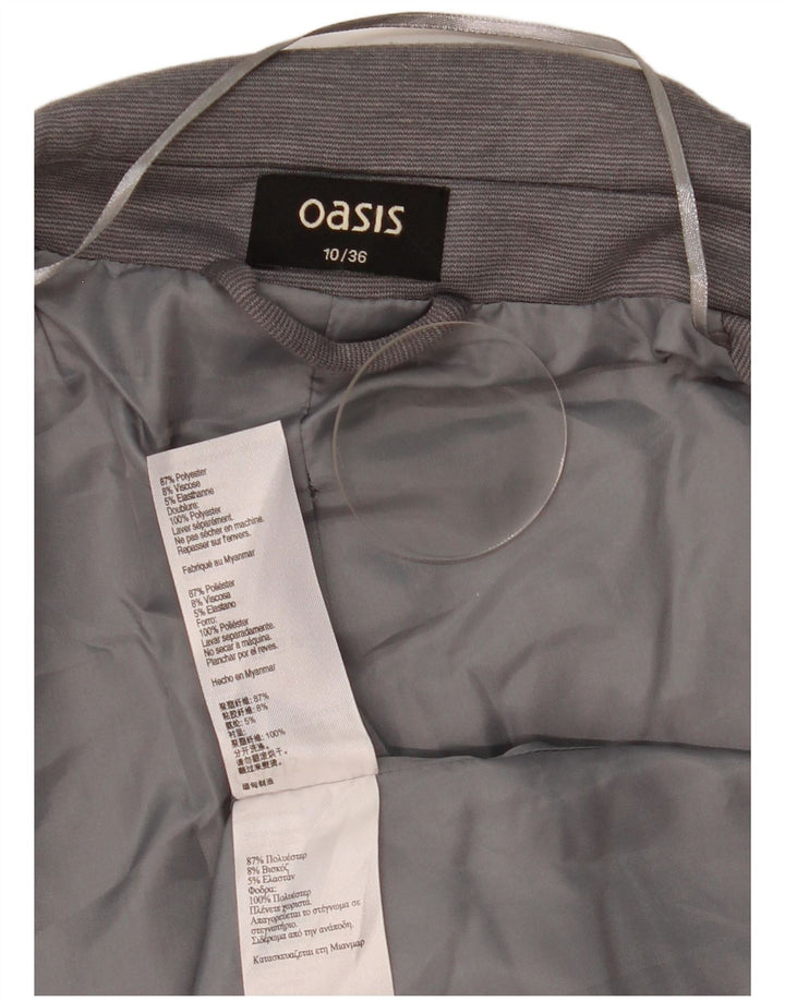 Ženska otvorena jakna Oasis UK 10 male sive pruge od poliestera