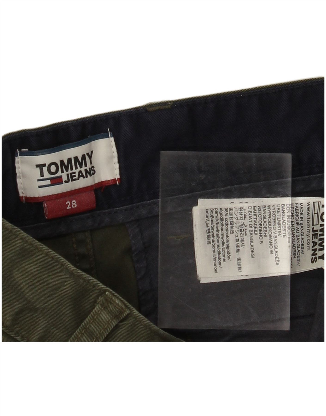 TOMMY HILFIGER Ženske chino kratke hlače W28, srednji kaki pamuk