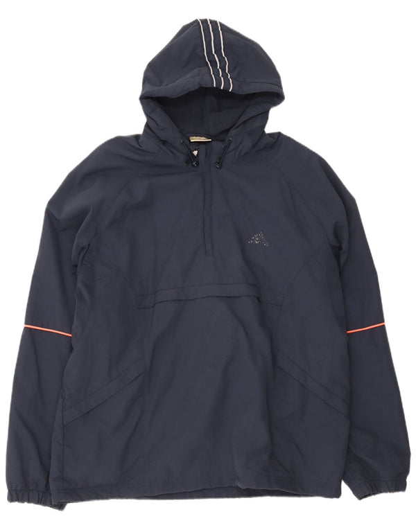 Adidas muška anorak jakna s kapuljačom UK 42/44 veliki tamnoplavi poliester