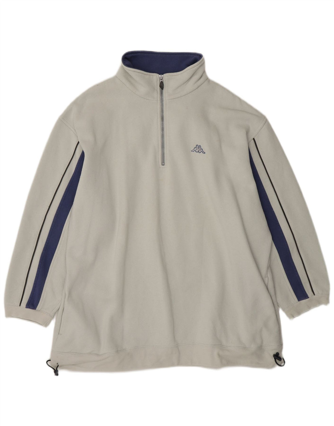 Kappa muška majica s izrezom s patentnim zatvaračem XL od bijelog pamuka