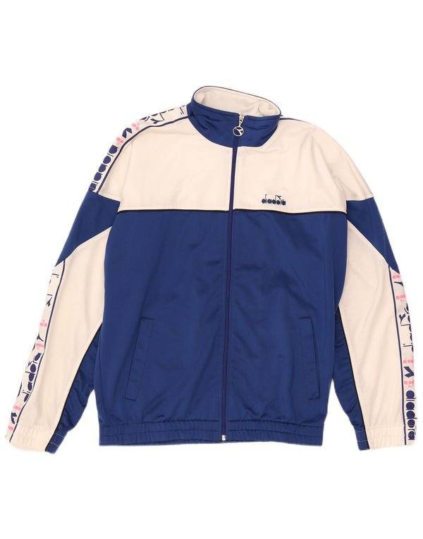 Diadora muška gornja jakna s grafičkim motivima UK 38 srednje plave boje