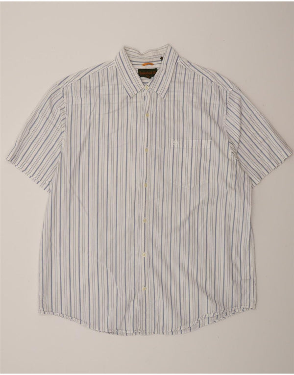 Timberland muška košulja kratkih rukava 2XL bijeli pamuk na pruge